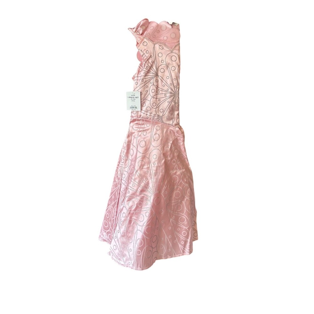 Girls Halloween Costume Wicked Glinda Child SZ M 7/8 Glitter Pink Dress NEW